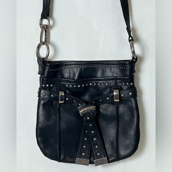 Women's Black Leather Crossbody Bag Purse 100% Leather